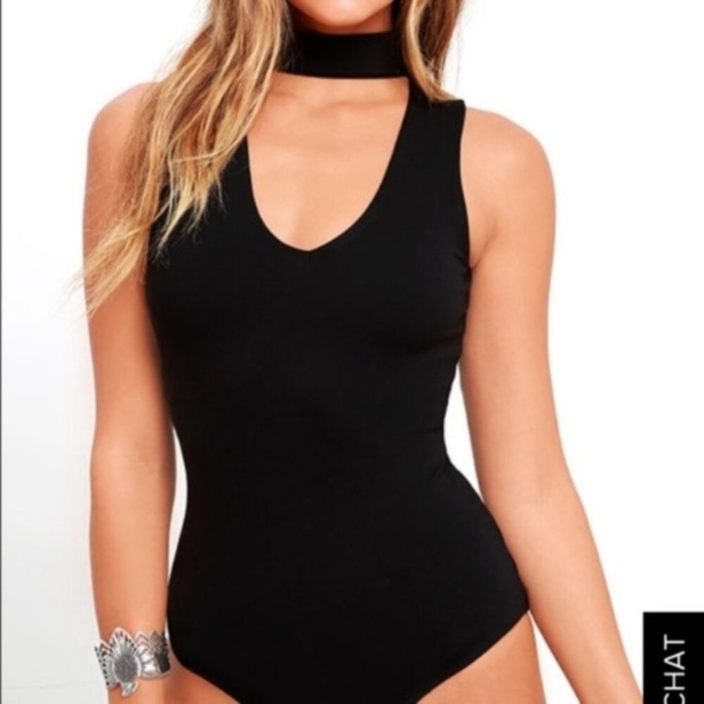 Lulus Powerhouse Black Bodysuit